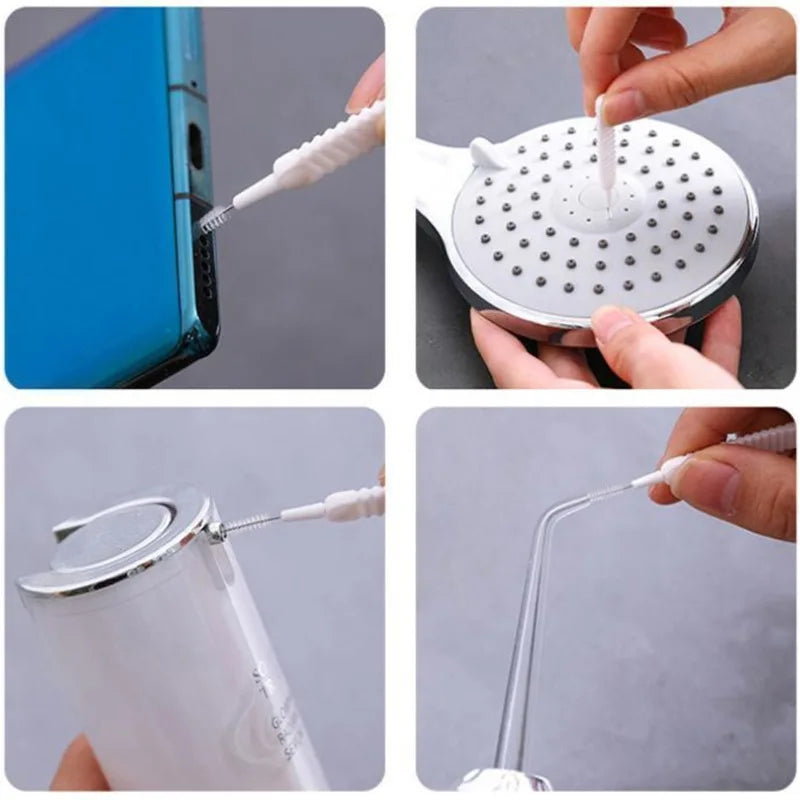 Multi-Pack Micro Nylon Shower Cleaning Brushes (10-100PCS) - Anti-Blocking Nozzle Brushes for Bathroom Accessories