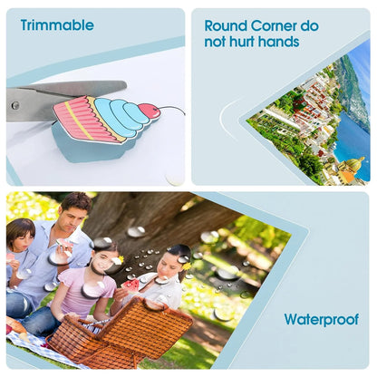 100 Pack Clear Thermal Laminating Sheets — 2.6x3.7 Inch 60Mic Waterproof Film for Business Cards & Office Use