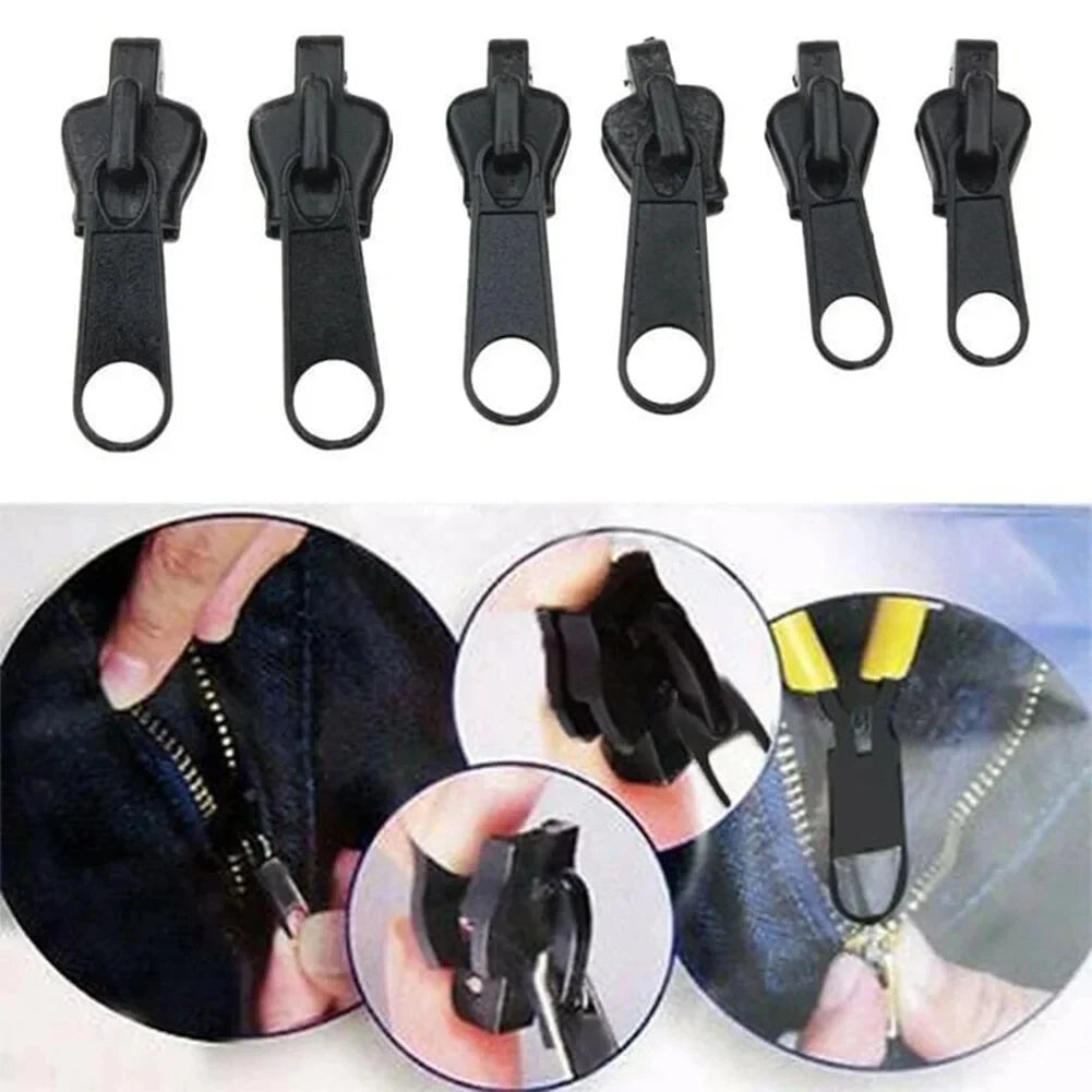 Universal Zipper Repair Kit – 3 Sizes Instant Fix Zip Slider Replacement for Clothes, Bags & Sewing, Zipper Rescue Tool Accessory