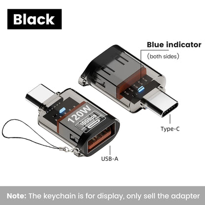 Olaf 120W USB-C OTG Adapter - USB 3.2 Type-C Fast Charging Connector for iPhone 15 16 MacBook iPad & Android Devices