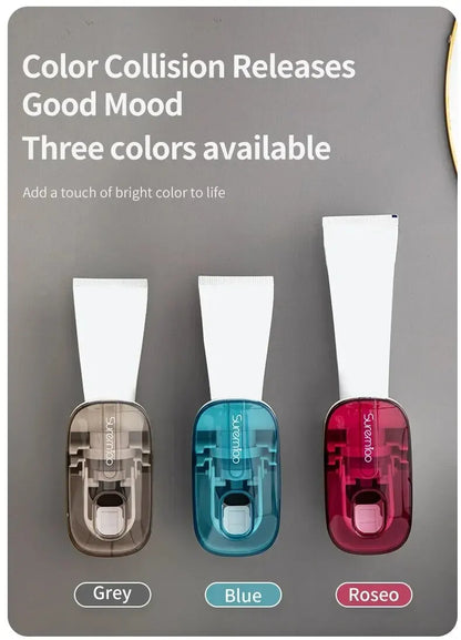 Automatic Toothpaste Dispenser & Toothbrush Holder – Wall-Mount Bathroom Accessories, Lazy Toothpaste Squeezer