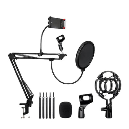 Professional Scissor Arm Stand for BM800 Microphone – Universal Shock Mount with Spider Cantilever Bracket and Mic Holder