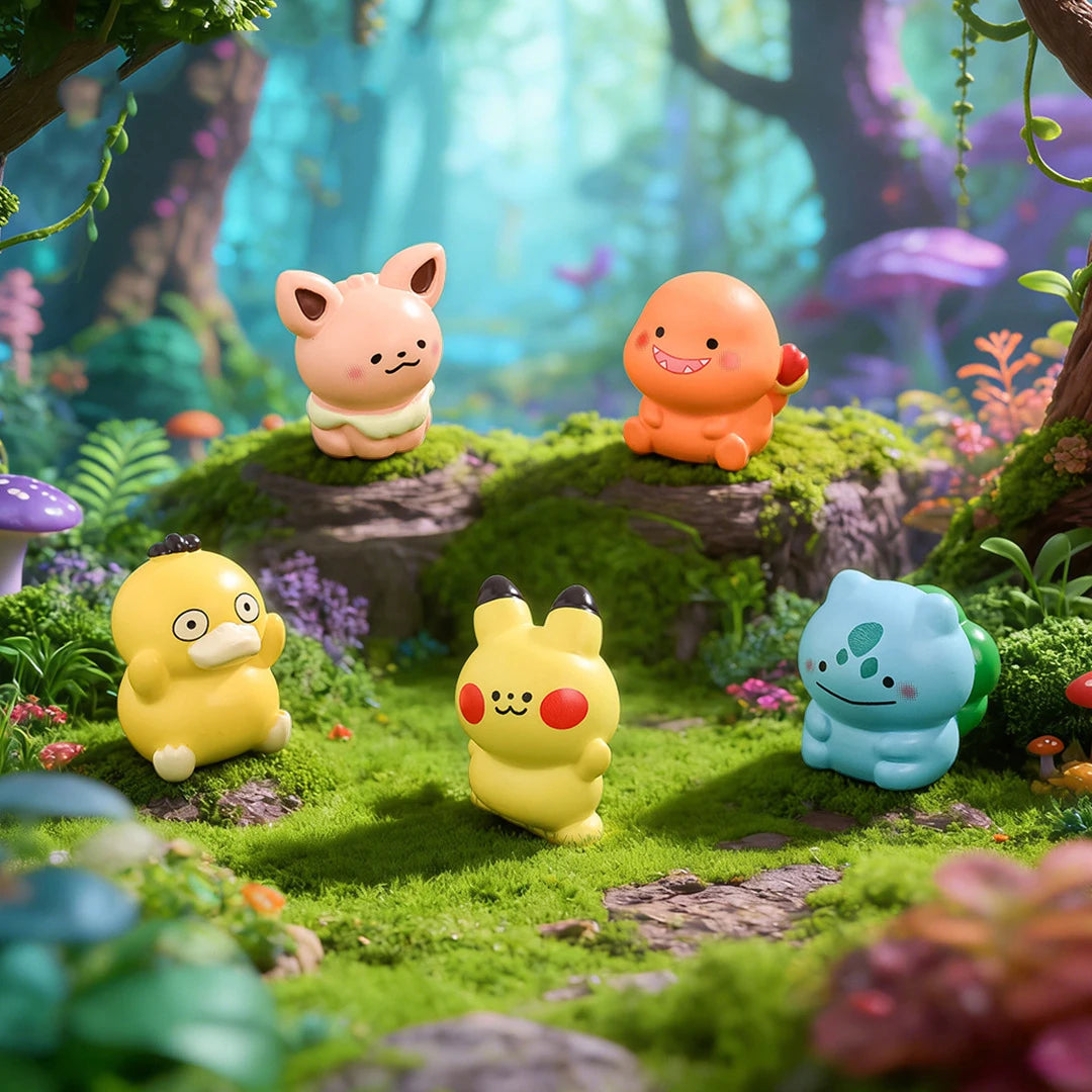 6Pcs Pokemon Anime Figure Set - Gengar Pikachu Bulbasaur Luminous Mini Ornaments Charmander Toys Collection Gift