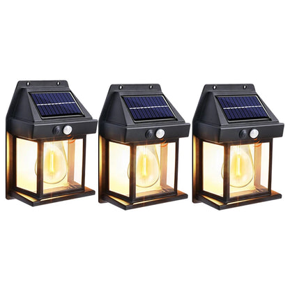 Solar Motion Sensor Wall Light - Waterproof Outdoor LED Garden Yard Lamp with 3 Lighting Modes