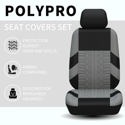 Universal Full Set Car Seat Covers – Front Split & Rear Bench Cloth Protectors for SUV, Sedan & Van Automotive Interior Protection Accessories