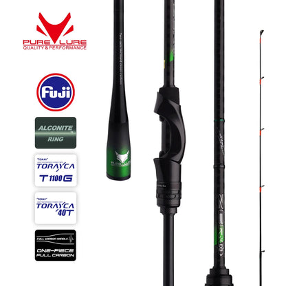 PURELURE ZERO UL Fishing Rod - Lightweight Carbon Spinning & BFS Rod for Trout and Bass