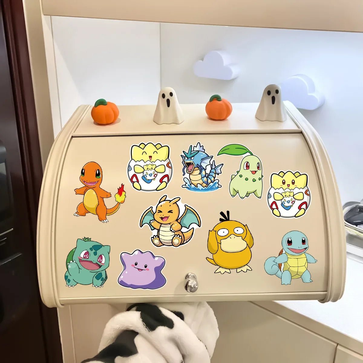 16-Sheet Pokémon Make-a-Face Puzzle Stickers - Pikachu & Charizard DIY Cartoon Matching Game for Kids