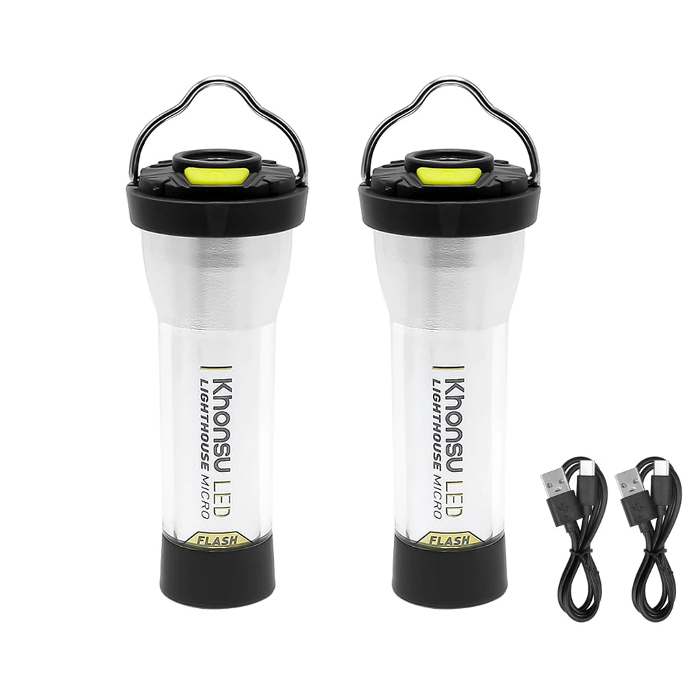 Portable Camping Lantern 3000mAh - Rechargeable Waterproof Outdoor Lighthouse Flashlight for Camping and Hiking