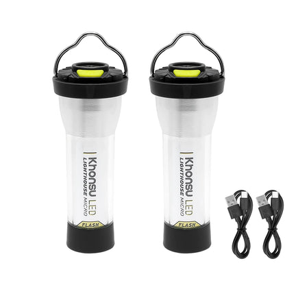 Portable Camping Lantern 3000mAh - Rechargeable Waterproof Outdoor Lighthouse Flashlight for Camping and Hiking