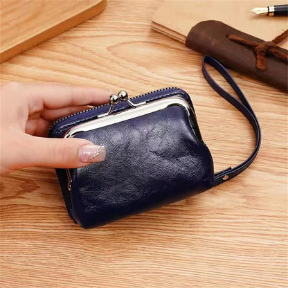 Women’s Fashion Wrist Strap Wallet – Retro Buckle Purse with Large Capacity & Multi Card Slots