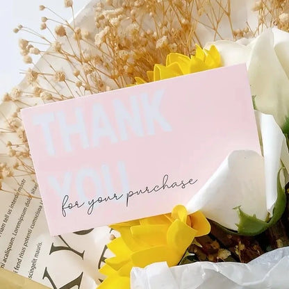 50pcs Thank You Cards - Small Business Packaging Inserts, Customer Appreciation Notes, and Wedding Party Supplies