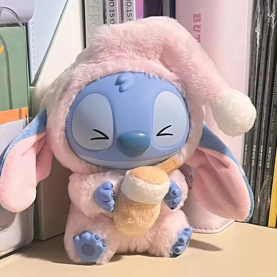 Miniso Disney Stitch Blind Box — “Eat Something Before Sleep” Vinyl Plush Doll Pendant, Surprise Gift Toy
