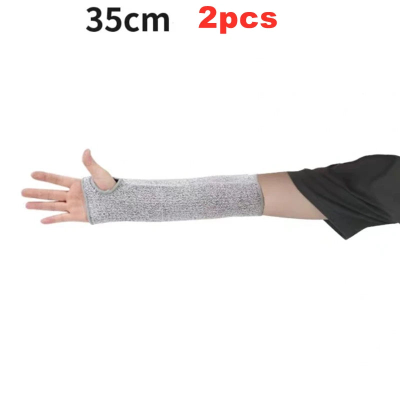 Level 5 HPPE Cut-Resistant Arm Sleeves - Anti-Puncture Protective Work Sleeves for Hand & Arm Safety