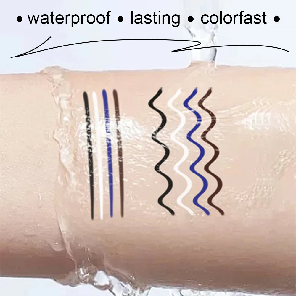 DUNUF 4-Pack Waterproof Eyeliner Pencils – Soft, Sweat-Proof, Non-Smudging & Easy-to-Use for Beginners