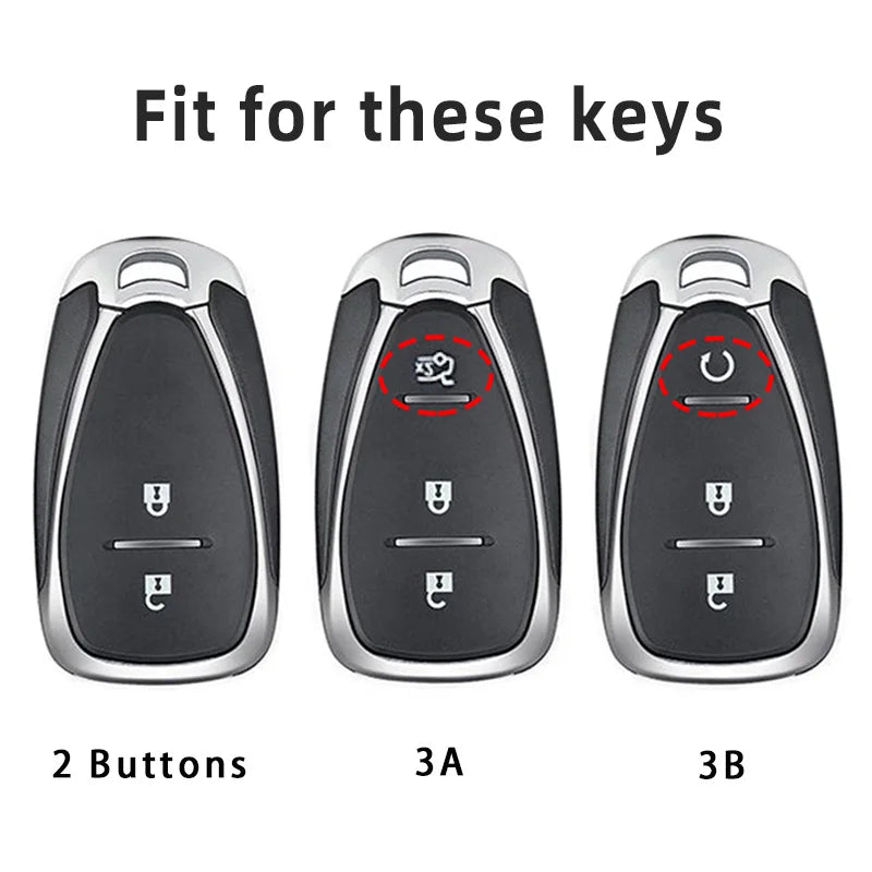 TPU Car Key Case Cover – Compatible with Chevrolet Malibu, Blazer, Traverse, Seeker, Onix, Equinox, Volt, Bolt, Trax, Orlando, Cruze, Spark, Sonic, Camaro
