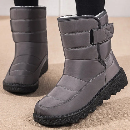 2024 Women's Winter Snow Boots – Waterproof, Warm Fur Ankle Boots in Korean Style