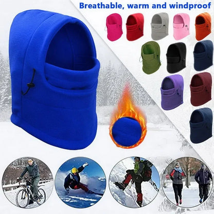 Unisex Winter Thermal Balaclava Hat – Waterproof Fleece Hood & Neck Warmer for Hiking & Outdoor Use
