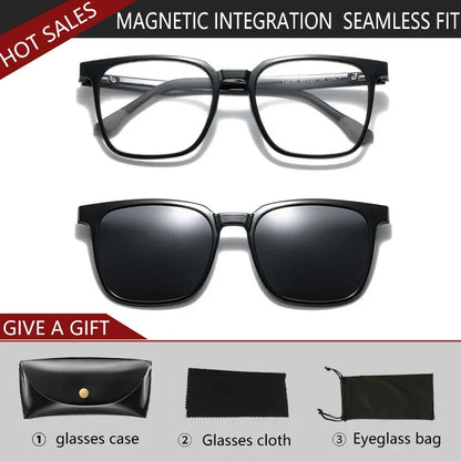 VICKY Magnetic Clip-On Myopia Glasses – Polarized Prescription Reading Sunglasses for Men & Women TJ2190