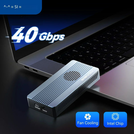 ACASIS 40Gbps USB 4.0 SSD Enclosure – Thunderbolt NVMe M.2 8TB Case, Compatible with Thunderbolt 4/3, USB 3.2/3.1/3.0 (JHL7440)