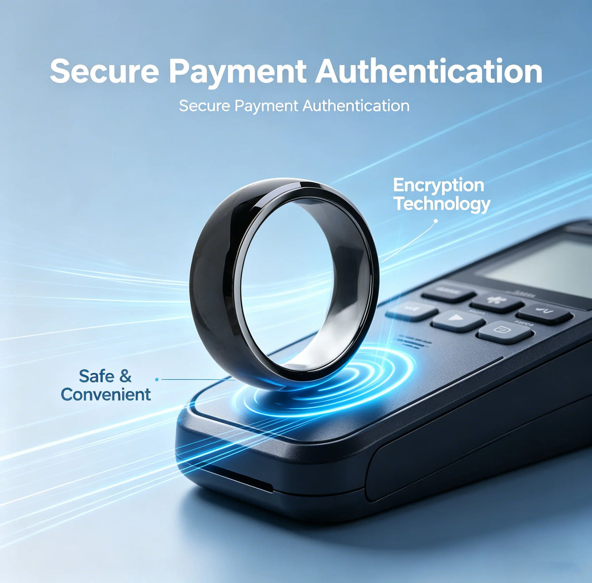 NFC Ceramic Smart Ring - Programmable NFC 216 Access Control Tag