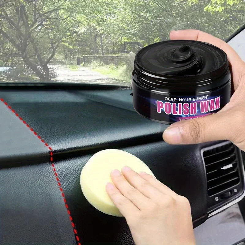 Universal Leather & Plastic Repair Polishing Wax – Automotive Interior Reconditioning Cream for Leather, Plastic & Rubber Care