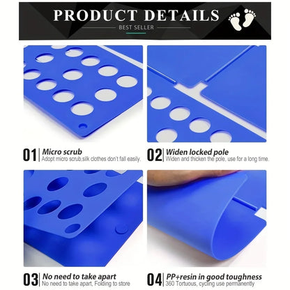 Plastic Clothes Folding Board - Easy Kids Laundry Folder for Quick Shirt Folding | Home Storage Tool for Kids and Adults