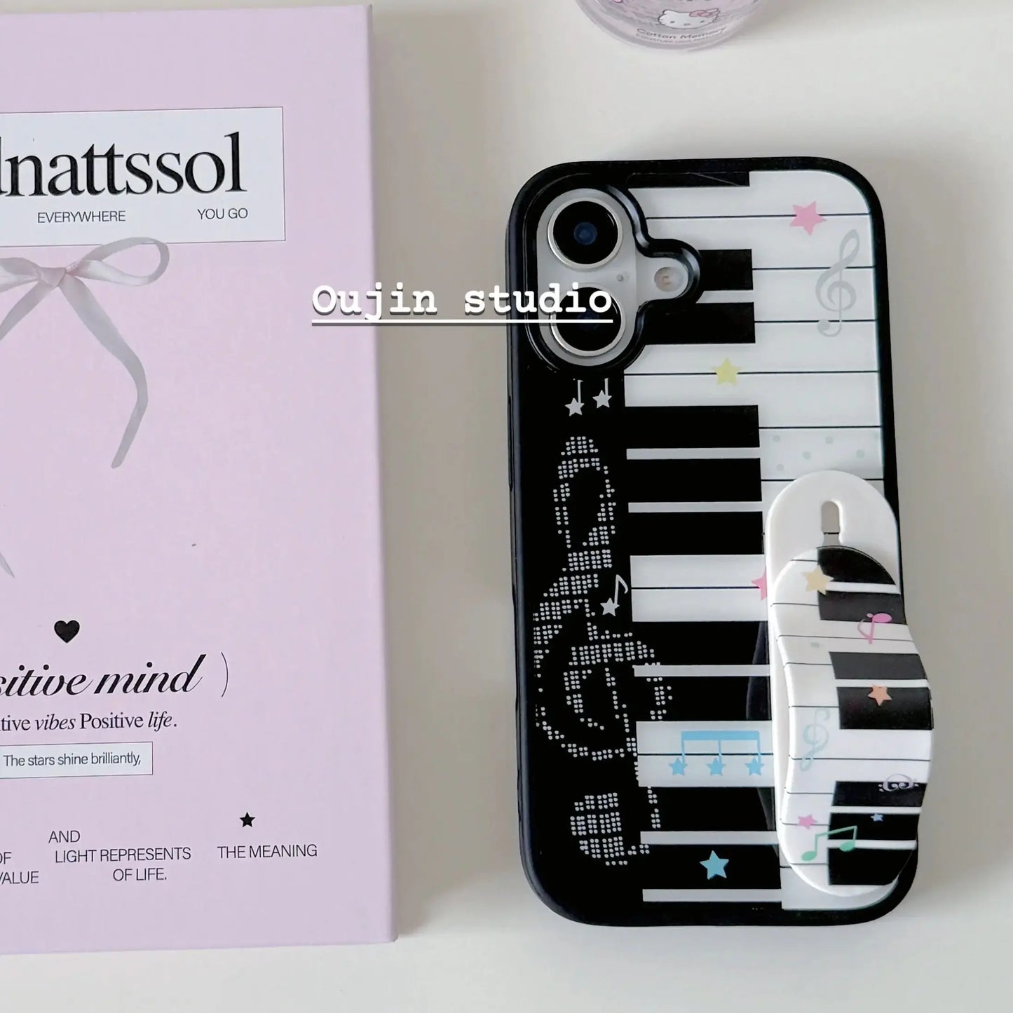 Cute Piano Art Star Phone Case - Y2K Keyboard Design Cover for iPhone 17, 16, 15, 14, 13, 12, 11, X, XR, 8 & 7 Plus
