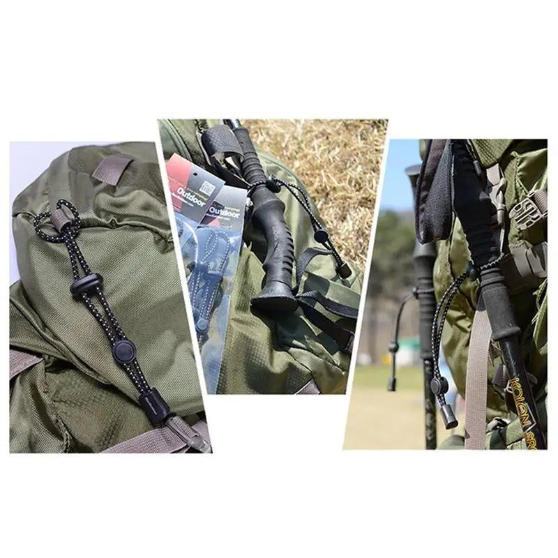 Adjustable Elastic Rope Set — Backpack & Trekking Pole Holder for Hiking, Mountaineering, 2/4/6pcs