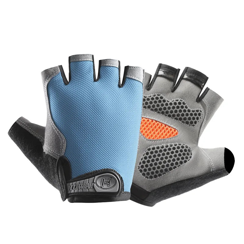 Breathable Fingerless Cycling Gloves - Anti-Slip Half-Finger Fitness, Gym & Fishing Gloves for Men & Women