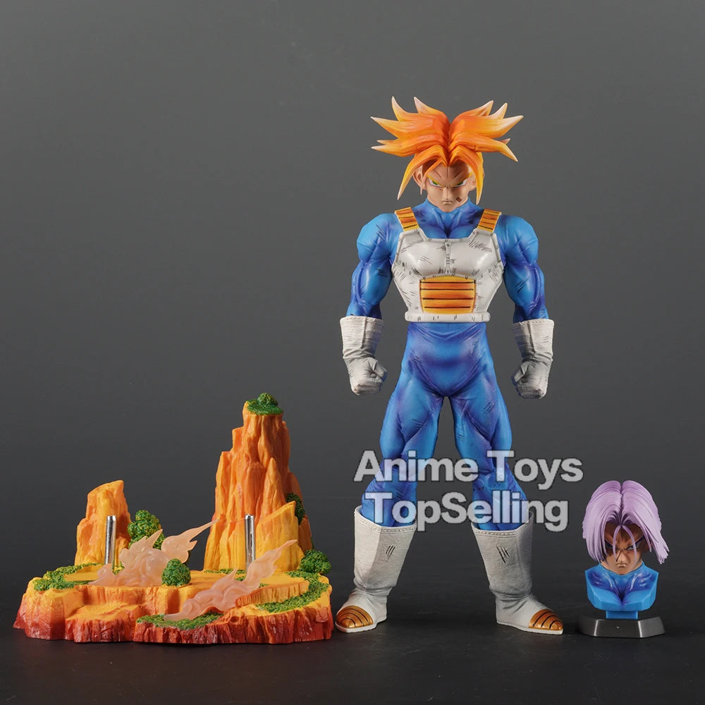Dragon Ball Z Trunks Figure — 30cm PVC Action Figure with Two Heads, Collectible Toy for Kids & Gifts