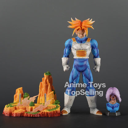 Dragon Ball Z Trunks Figure — 30cm PVC Action Figure with Two Heads, Collectible Toy for Kids & Gifts