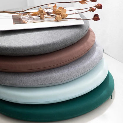 Memory Foam Round Seat Cushion – Thick Chair Pad with Elastic Zipper, Detachable Cover, 30/35/40/45cm