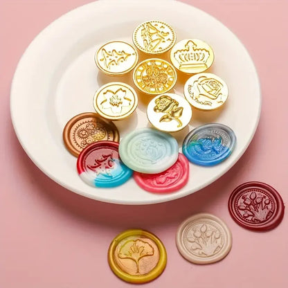 17pcs Wax Seal Stamp Set - Lacquered Sealing Wax Kit for DIY Crafts, Scrapbooking, Christmas & Wedding Invitation Decoration