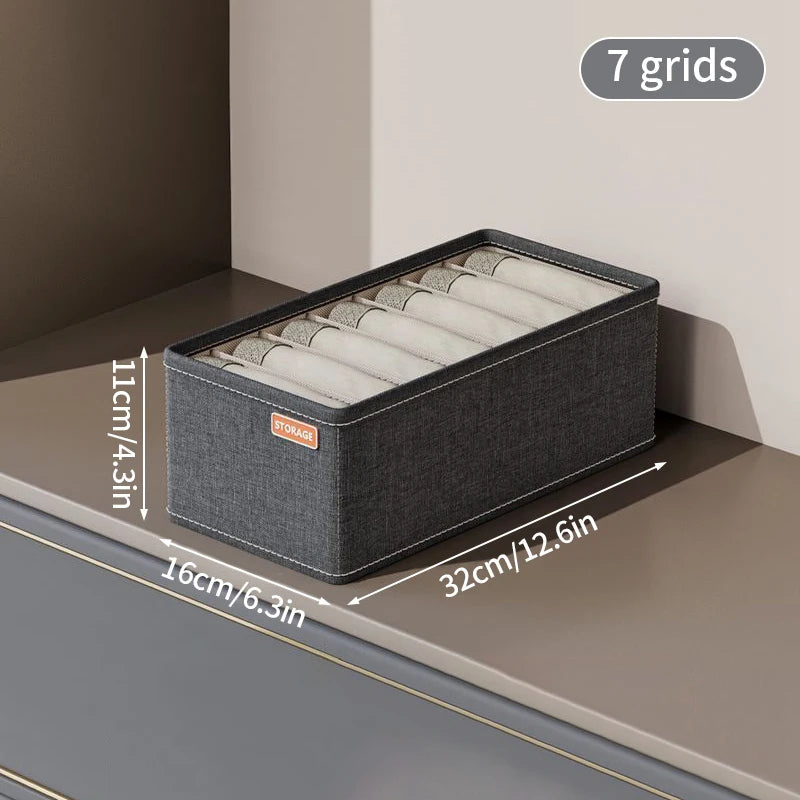 Foldable Underwear Storage Box – Non-Woven Organizer for Panties, Bra, Socks, Clothes Separator for Bedroom Drawers & Wardrobe