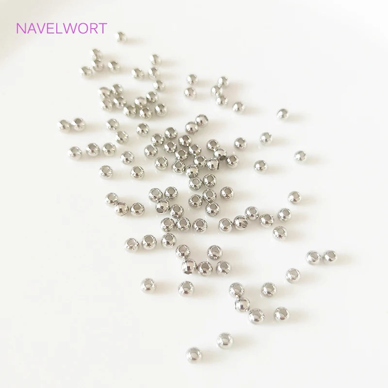 Gold Plated Spacer Beads - 2mm-6mm Round Jewelry Making Supplies for DIY Beaded Accessories