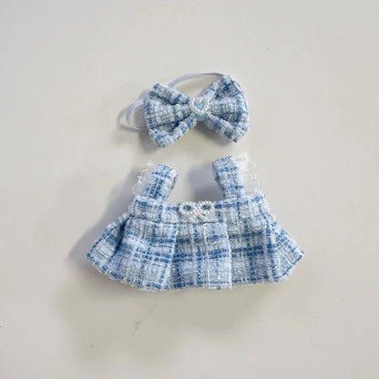 17cm Mini Plush Doll Clothes – Korea Kpop Exo Labubu Idol Suit Outfit Accessories, Doll Clothing Gift (Clothes Only)