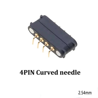 2A 2-Pin DC Magnetic Pogo Pin Connector - 2–5 Pin Spring-Loaded Male/Female Power Socket, 2.54/2.8mm Pitch