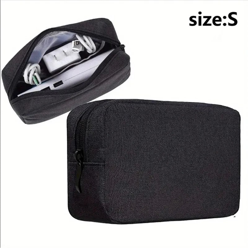 Waterproof Digital Accessories Organizer - Large Capacity Portable Travel Bag for Phone, USB Cables & Tech Gear