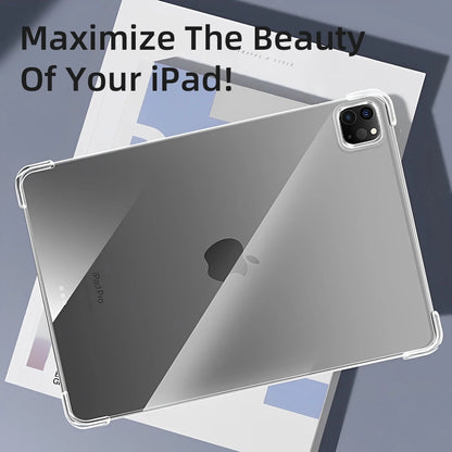 Transparent TPU iPad Case - Flexible Protective Cover for iPad Air, Pro, Mini & 5th–10th Gen Models