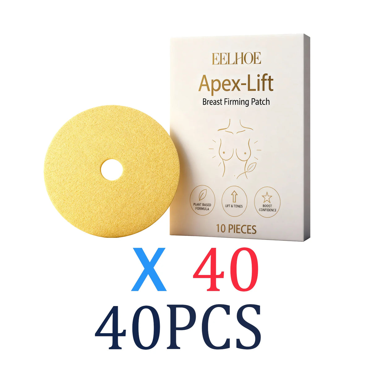 10 Pcs Breast Lifting Patches - Hydrolyzed Collagen Firming & Shaping Skin Care Patches for Women