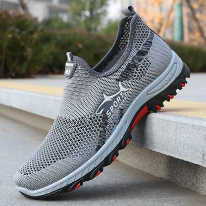 Men’s Summer Mesh Sneakers – Breathable Lightweight Canvas Sports Shoes, Casual Athletic Footwear Clearance Deal