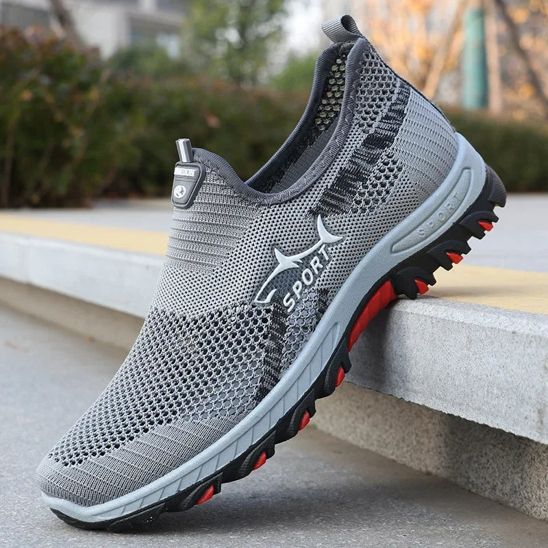 Men’s Summer Breathable Mesh Sneakers – Lightweight Casual Sports Shoes for Comfort Walking, Free Shipping Footwear