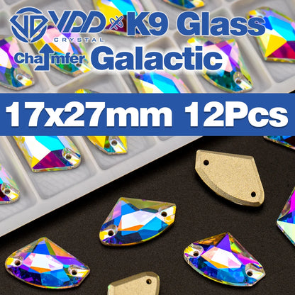 AAAAA K9 Glass Sew-On Rhinestones - AB Crystal Flatback Stones for Wedding Dress & Clothing Accessories