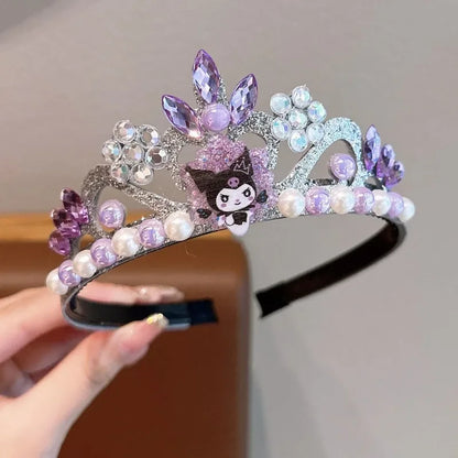 Kawaii Anime Frozen Sanrio Princess Crown - Elsa Headdress Jewelry for Girls & Baby - Party Decoration & Gift Accessory