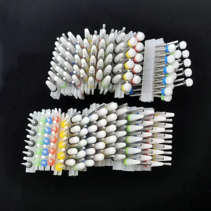 10PCS Ceramic Nail Drill Bits - Rotary Milling Cutters for Gel Polish Removal & Nail Grinding Machine Accessories