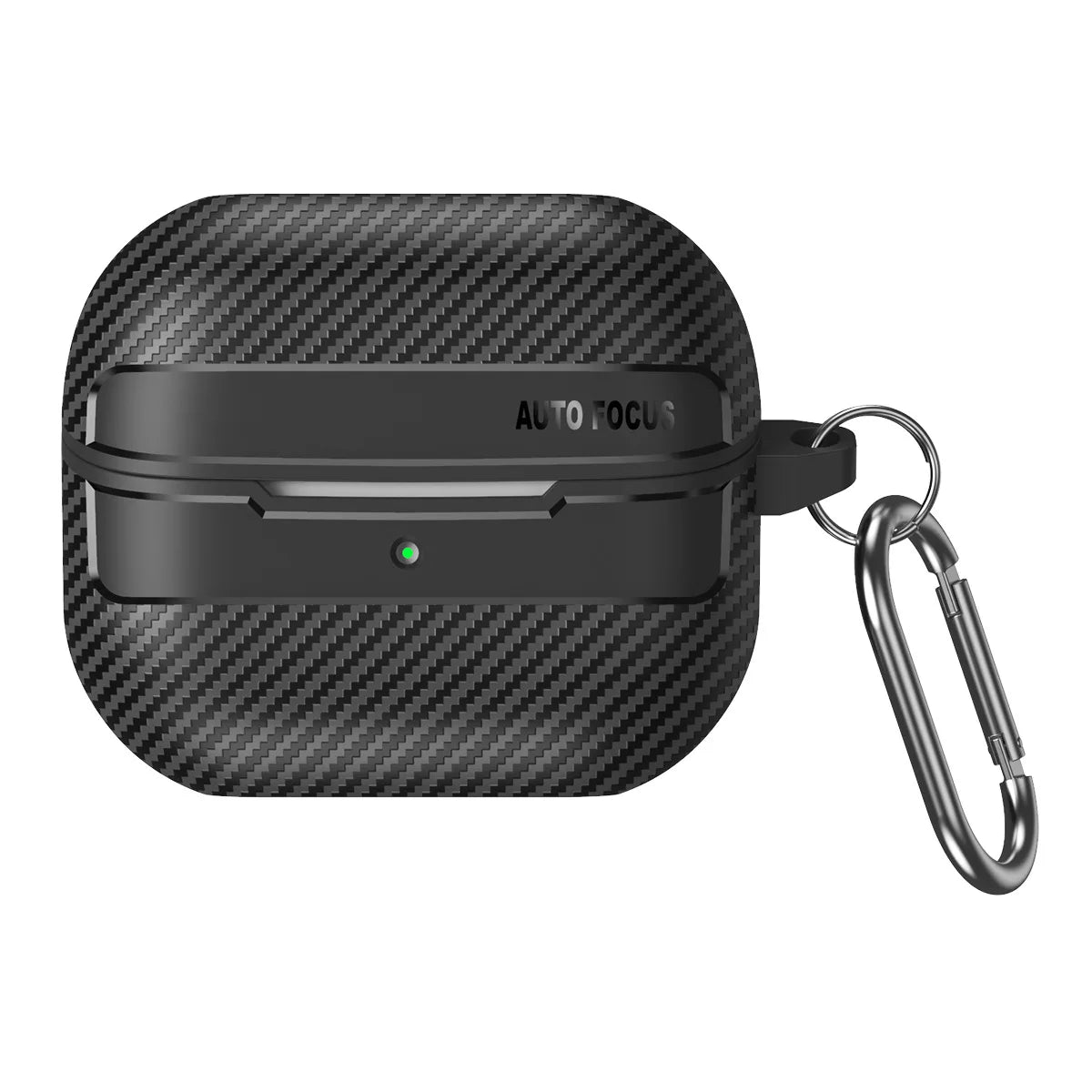 2024 Carbon Fiber Military Armor Case for Samsung Galaxy Buds 3/3 Pro – Protective Cover with Keychain