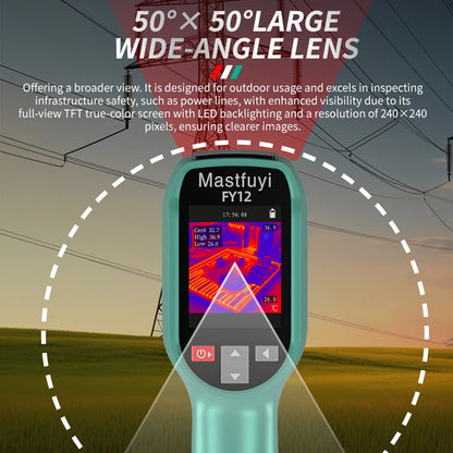 MASTFUYI Rechargeable Thermal Imaging Camera – Handheld Infrared Imager, -20℃ to 550℃, Waterproof, Dustproof & Drop Resistant