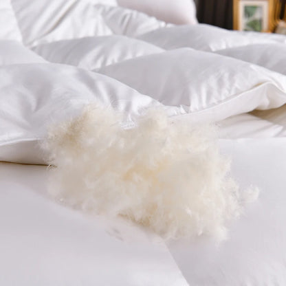 Feather Goose Down Duvet – Warm Winter Thick Quilts, Down-Filled Comforters for Single, Double, Queen & King Size Beds
