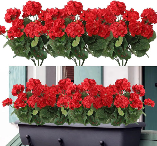 1/5PCS Artificial Begonia Silk Flowers – UV Resistant Outdoor Faux Plants for Wedding, Garden Arch, Home Décor & DIY Gifts