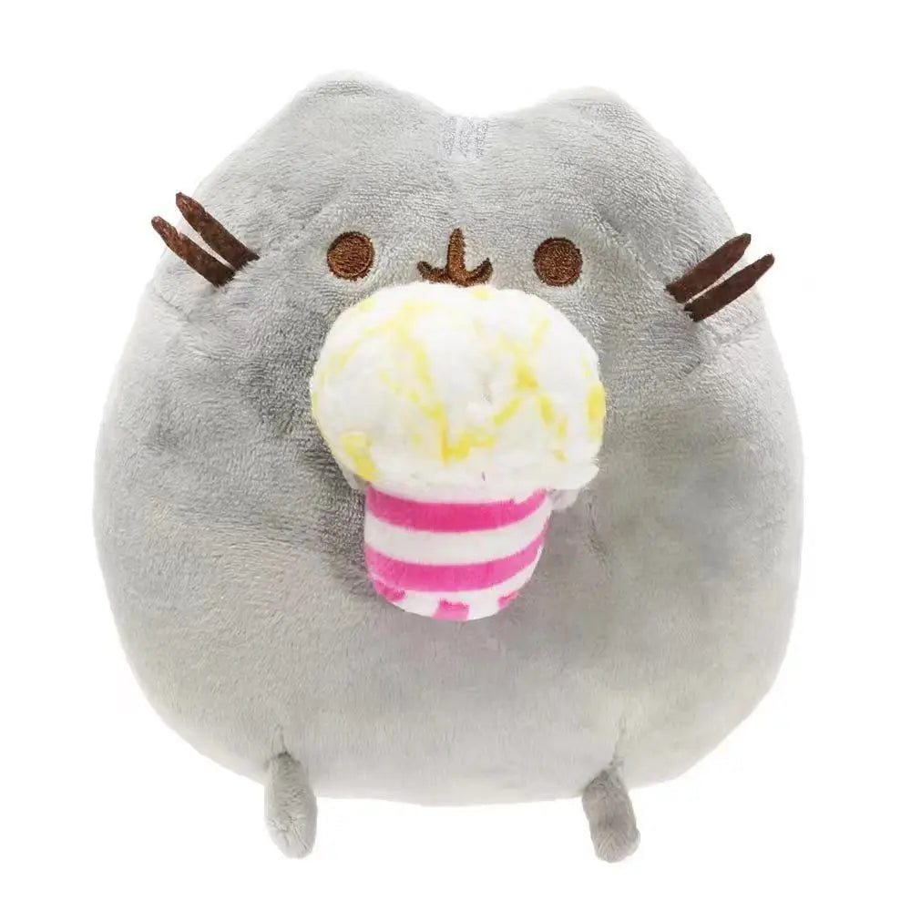 Pusheen Kawaii Cat Plush Toy - Cute Donut, Unicorn, Ice Cream, Pizza, and Cake Stuffed Animal for Gifts and Room Decor